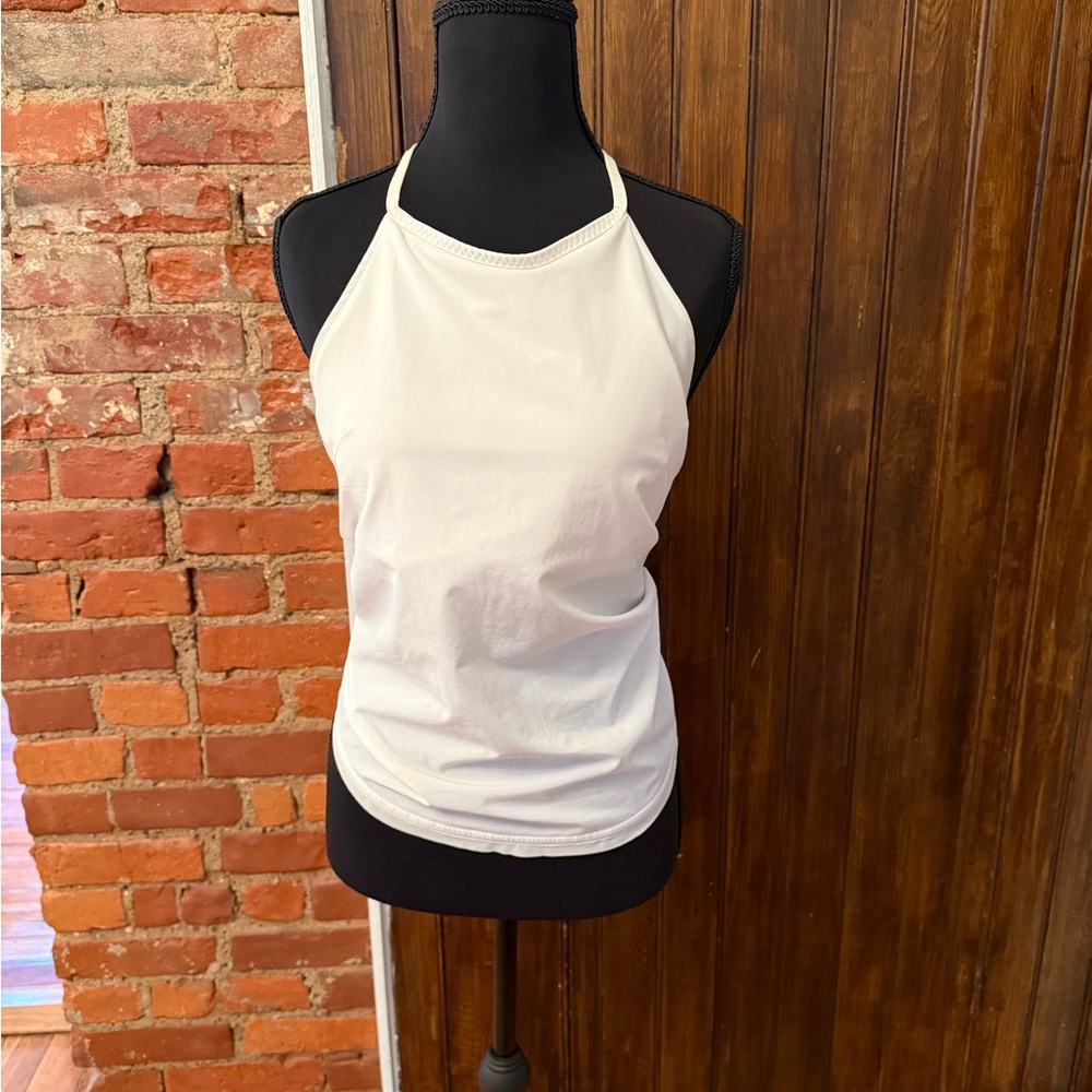 Lululemon White Flowy Halter Top